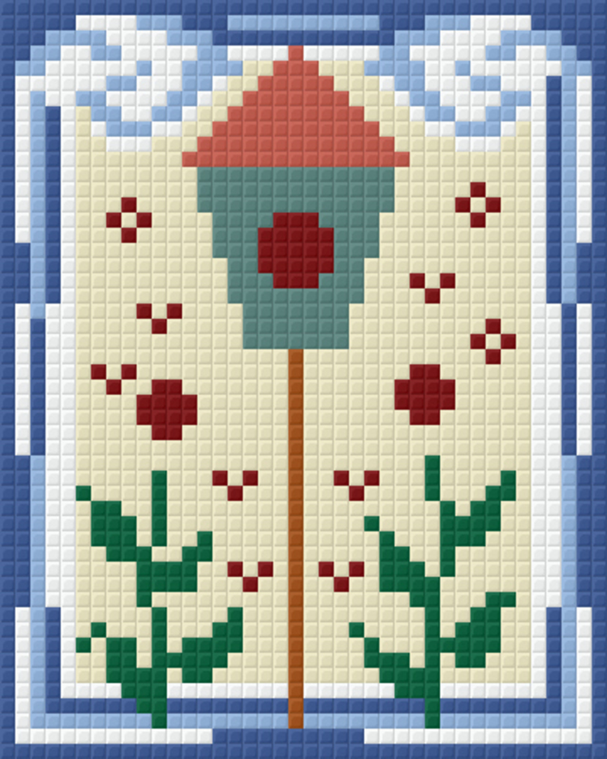 Birdhouse one [1] Baseplate PixelHobby Mini-mosaic Art Kit image 0